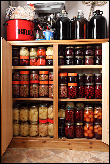 Cupboard full of preserves